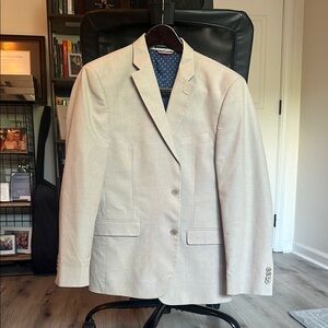 Tommy Hilfiger Cream Sport Coat with Notched Lapels